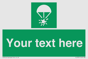 Custom sign safe condition Rocket parachute flare